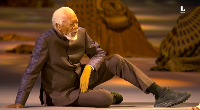 Morgan Freeman dio un discurso de inauguración en el Mundial Qatar 2022