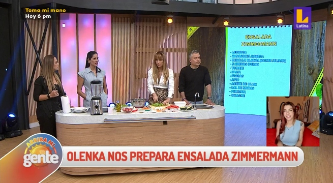 Olenka Zimmermann prepara una deliciosa ensalada