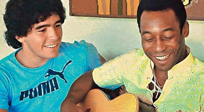 Maradona conoció a Pelé en 1979