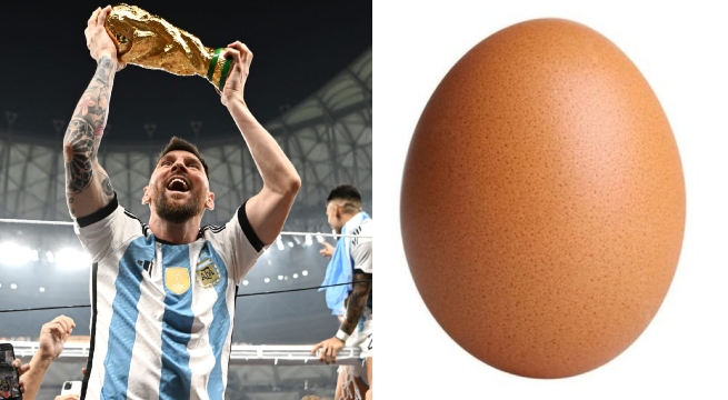 Messi supera a la foto del huevo en Instagram