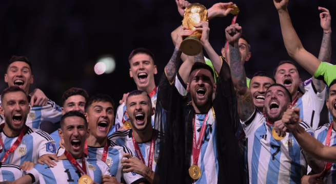 Lionel Messi se proclamó campeón Mundial por primera vez junto a Argentina.