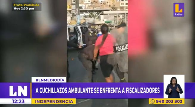 Ambulante intentó atacar a fiscalizadores con un cuchillo en Independencia