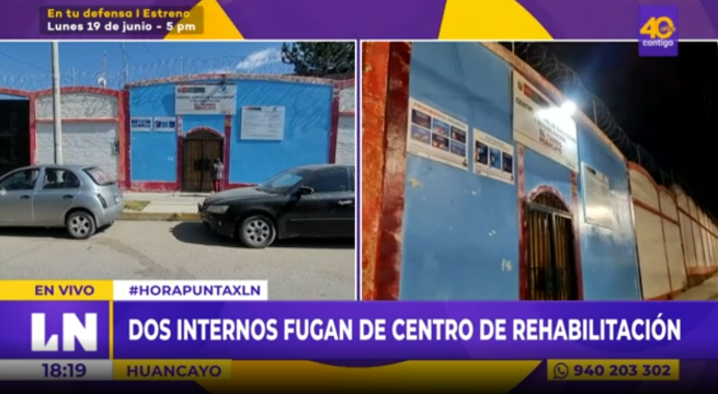 Dos internos fugan de Centro de Rehabilitación en Huancayo