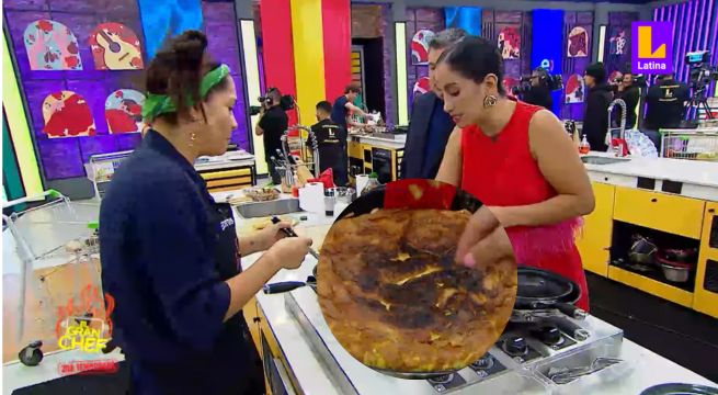 Katia Palma justificó su tortilla quemada en El Gran Chef Famosos
